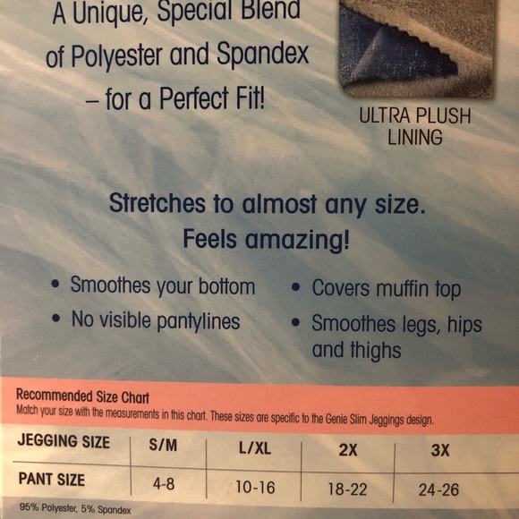 Genie Slim Jeggings Small Blue Pockets - Picture 8 of 10